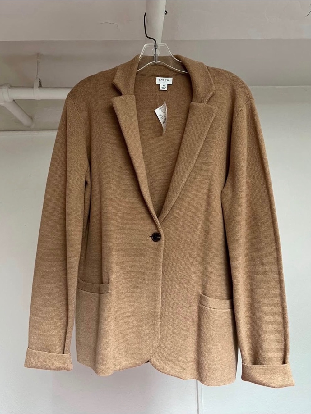 J. Crew Camel Single-Button Notch Lapel Blazer
